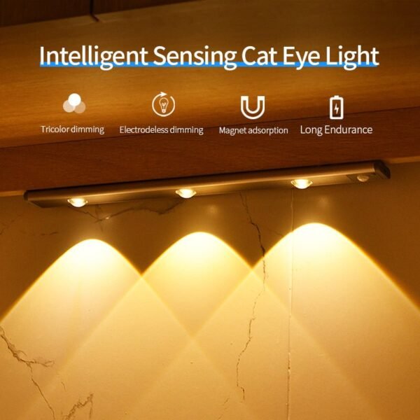 Motion Sensor Lamp Under The Cabinet Dimmable Cabinet Lamp Rechargeable Magnetic Suction Installation Kitchen Night Light Wardrobe Lamp - Image 2