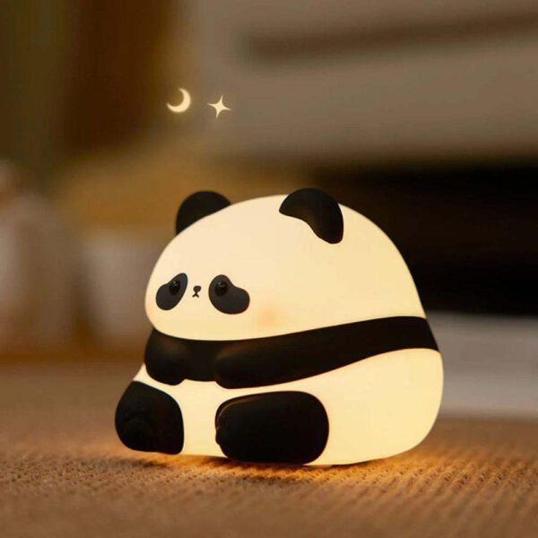 Panda Night Lights For Kids Cute Animal Silicone Timing Rechargeable Lamp Cartoon Panda Bedroom Decoration Kids Boys Girls Gift - Image 7