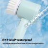 Powerful Spin-Head Cleaning Brush: Portable IPX7 Waterproof 3 Brush Types 3HR Working by LG 18650-type Battery 1-Touch Start for Stubborn Grease & Stain (Sky Blue)