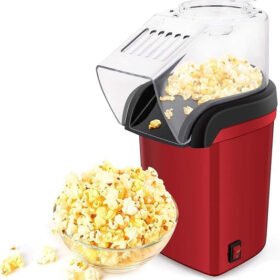 ECVV 1200W Electric Hot Air Popcorn Popper Maker for Home, No Oil Needed Healthy Snack for Kids Adults, Perfect for Party Birthday Gift