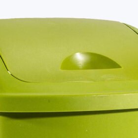 Office Trash Can, Slim Plastic Rubbish Can with Swing Lid