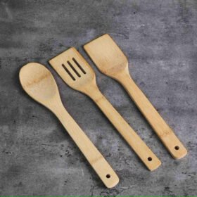 Natural Bamboo Kitchen Utensils Set, Cooking Tools, Wooden Spoon, Wooden Spatula, Bamboo Spatula